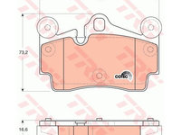 Placute frana Audi Q7 (4l), 03.2006-08.2015, Porsche Cayenne (955), 09.2002-09.2010, Vw Touareg (7la, 7l6, 7l7), 10.2002-05.2010, TRW