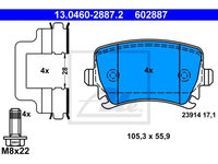 Placute frana Audi Tt (8j3), 08.2006-06.2014, Skoda Octavia (5e3), 11.2012-, Octavia Estate (5e5), 11.2012-, Vw Cc (358), 11.2011-12.2016, Passat Variant (3c5), 08.2005-10.2011, Motorizare 2., ATE