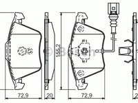 Placute frana AUDI TT Roadster 8J9 BOSCH 0986494550