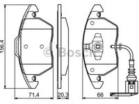 Placute frana AUDI TT Roadster 8J9 BOSCH 0986424797