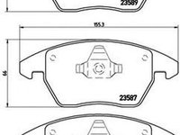 Placute frana AUDI TT Roadster 8J9 BREMBO P85075