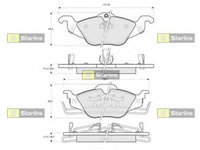 Placute frana BD S066 STARLINE pentru Opel Astra Opel Zafira Chevrolet Corsa