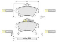 Placute frana BD S218 STARLINE pentru Mitsubishi Carisma Volvo S40 Volvo V40 Mitsubishi Colt Mitsubishi Mirage