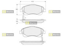 Placute frana BD S342 STARLINE pentru Toyota Avensis Toyota Corolla