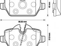 Placute frana BMW 1 E81 JURID 573136D