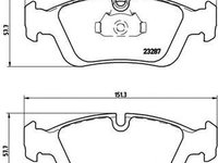 Placute frana BMW 3 Cabriolet E46 BREMBO P06024