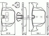 Placute frana BMW 3 Cabriolet E93 BOSCH 0986494540