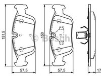 Placute frana BMW 3 Compact E46 BOSCH 0986494015