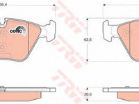 Placute frana BMW 3 Touring E46 TRW GDB1531 PieseDeTop