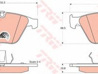 Placute frana BMW 5 E60 TRW GDB1498