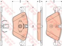 Placute frana BMW 5 F10 F18 TRW GDB1882