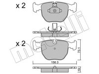 Placute frana BMW 5 Touring E34 METELLI 2205590