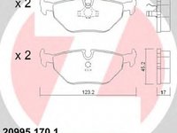 Placute frana BMW 5 Touring E34 ZIMMERMANN 209951701