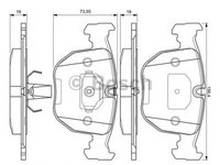 Placute frana BMW 5 Touring E39 BOSCH 0986494028