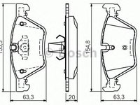 Placute frana BMW Seria 5 (F10, F18) (2009 - 2016) Bosch 0 986 494 118