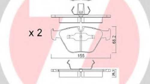 Placute frana BMW Seria 6 Cabriolet (E64) (20