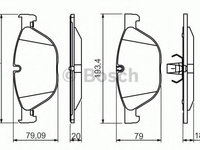 Placute frana BMW Seria 7 (F01, F02, F03, F04) (2008 - 2015) Bosch 0 986 494 429