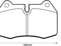 Placute frana BMW X5 E53 JURID 571852J