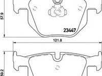 Placute frana BMW X5 E70 HELLA 8DB355013941