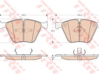 Placute frana BMW X6 (E71, E72) (2008 - 2014) TRW GDB1964