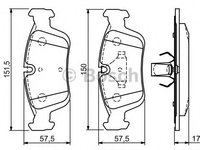 Placute frana BMW Z3 (E36) (1995 - 2003) Bosch 0 986 494 015