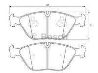 Placute frana BMW Z8 (E52) (2000 - 2003) Bosch 0 986 424 649