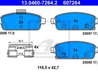 Placute frana CHEVROLET AVEO hatchback T300 ATE 13046072642