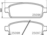 Placute frana Chevrolet Aveo Hatchback (T300), Cruze (J300), Orlando (J309), Trax, Volt, Opel Ampera, Astra J, Cascada (W13), Mokka, Zafira Tourer C (P12), Vauxhall ZAFIRA Mk 3 (P12) SRLine parte montare : Punte spate