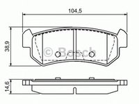 Placute frana CHEVROLET LACETTI J200 BOSCH 0986494133