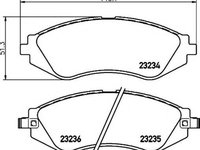 Placute frana CHEVROLET LACETTI J200 HELLA 8DB355017141