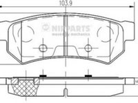 Placute frana CHEVROLET LACETTI J200 NIPPARTS N3610907