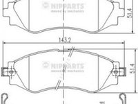 Placute frana CHEVROLET NUBIRA limuzina NIPPARTS J3600902