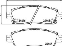 Placute frana CHEVROLET TRAILBLAZER KC TEXTAR 2444501