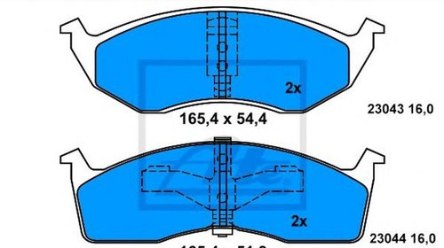 Placute frana CHRYSLER 300 M LR ATE 130460800