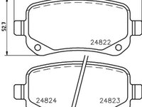 Placute frana Chrysler Grand Voyager 5 (Rt), Dodge Journey, Fiat Freemont (Jc, Jf) SRLine parte montare : Punte spate