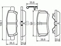 Placute frana CHRYSLER SEBRING JS BOSCH 0986494502