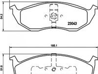 Placute frana CHRYSLER VOYAGER III GS TEXTAR 2304301