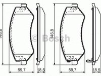 Placute frana CHRYSLER VOYAGER IV RG RS BOSCH 0986494357