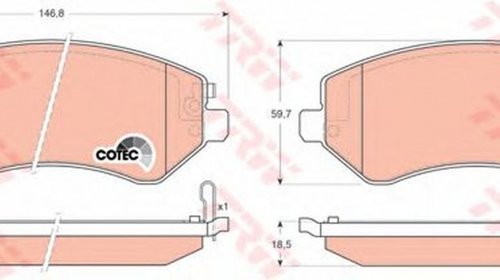 Placute frana CHRYSLER VOYAGER IV RG RS TRW G