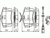 Placute frana CITROËN C2 ENTERPRISE (2009 - 2016) Bosch 0 986 494 598