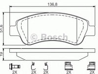 Placute frana CITROËN C3 Picasso (2009 - 2016) Bosch 0 986 494 623