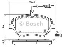 Placute frana CITROËN C5 III (RD_) (2008 - 2016) Bosch 0 986 494 098