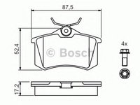 Placute frana CITROËN XSARA PICASSO (N68) (1999 - 2016) Bosch 0 986 461 769