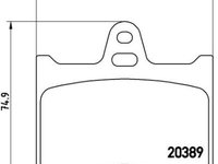 Placute frana Citroen Ami, Ami Break, Cx 1 Break (Ma), Cx Ii, Cx 2 Break, Xantia Break (X1/ X2), Xm Break (Y3), Xm Break (Y4) SRLine parte montare : Punte fata