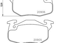 Placute frana Citroen Ax (Za-), C15 (Vd-), Zx (N2), Peugeot 106 (1a, 1c), 306 (7b, N3, N5), 405 (15e / 4E) SRLine parte montare : Punte fata