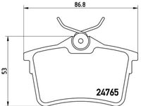 Placute frana Citroen Berlingo (B9, Peugeot 308 Sw, Partner Tepee SRLine parte montare : Punte spate