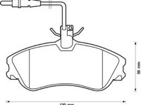 Placute frana Citroen Berlingo (B9), Xsara Picasso (N68), Peugeot 206 Cc (2d), 206 (2a/C) SRLine parte montare : Punte fata