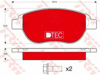 Placute frana CITROEN BERLINGO caroserie M TRW GDB1464DTE PieseDeTop