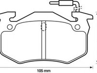 Placute frana CITROEN BX Break XB- JURID 571302J