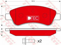 Placute frana CITROEN C-ELYSEE TRW GDB1463DTE PieseDeTop